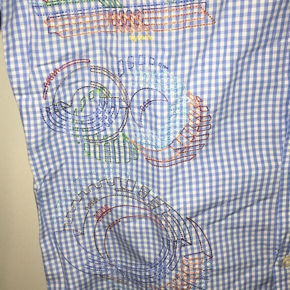 Vintage Nike Bicycle Cycling Shirt Blue check top - Picture 3 of 5